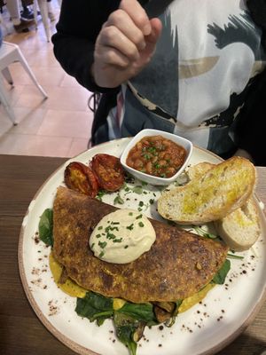 Omelette 😍  at Eqvilibrivm Cafe in Barcelona