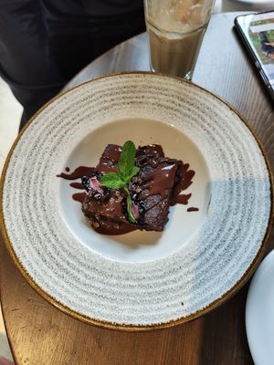 Brownie (postre) at Eqvilibrivm Cafe in Barcelona