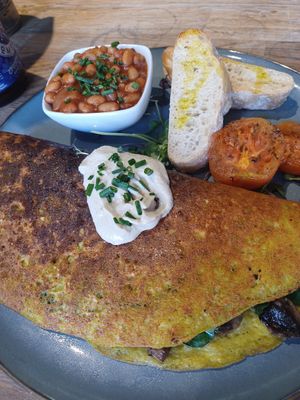 Tortilla de tofu at Eqvilibrivm Cafe in Barcelona