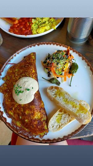 tofu omelette at Eqvilibrivm Cafe in Barcelona