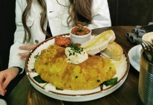 Very big portion, but not for my taste at Eqvilibrivm Cafe in Barcelona