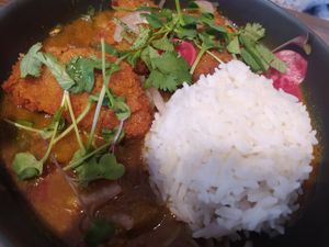 Curry de tempeh at Eqvilibrivm Cafe in Barcelona