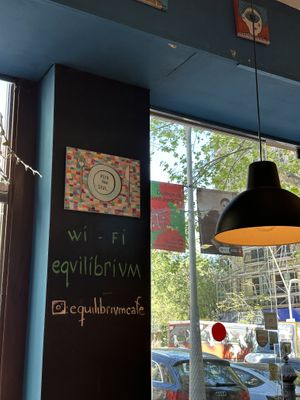 Free wifi and a nice place to sit  at Eqvilibrivm Cafe in Barcelona