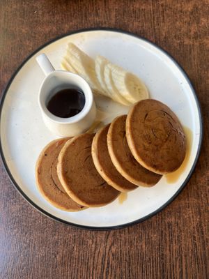 MAPLE SYRUP PANCAKES  at Eqvilibrivm Cafe in Barcelona
