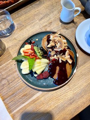 Pancakes at Eqvilibrivm Cafe in Barcelona