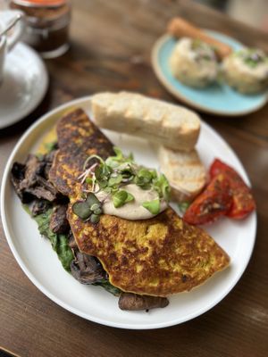 Tofu Omelet  at Eqvilibrivm Cafe in Barcelona