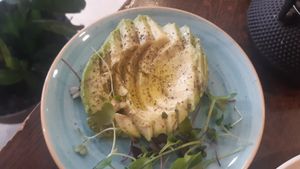 Side of avocado at Eqvilibrivm Cafe in Barcelona