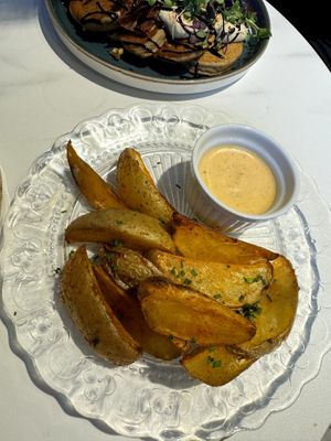 Patatas bravas at Eqvilibrivm Cafe in Barcelona
