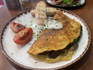 Tofu omelette  at Eqvilibrivm Cafe in Barcelona