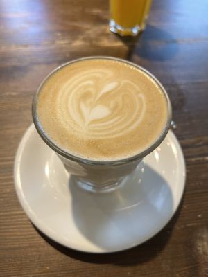 Latte  at Eqvilibrivm Cafe in Barcelona