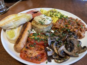 English breakfast   at Eqvilibrivm Cafe in Barcelona