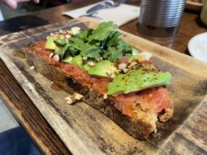 Avocado toast  at Eqvilibrivm Cafe in Barcelona