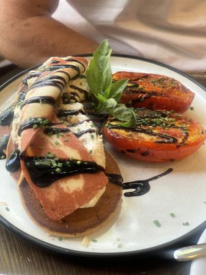 Cream cheese pancake  at Eqvilibrivm Cafe in Barcelona