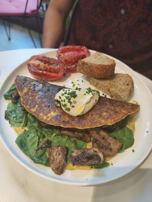 Tofu Omelette at Eqvilibrivm Cafe in Barcelona