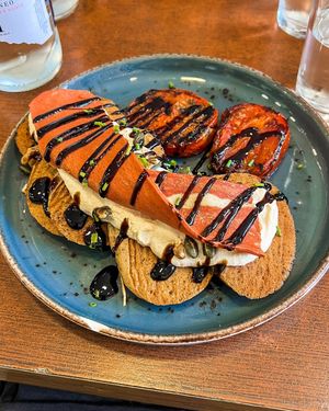 Cream cheese pancaked #Veganuary at Eqvilibrivm Cafe in Barcelona