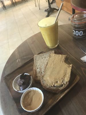 Toast with the best nutella in the world! at Eqvilibrivm Cafe in Barcelona