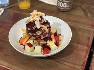 Berry Pancakes!! at Eqvilibrivm Cafe in Barcelona