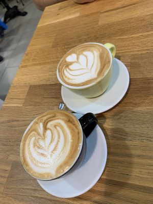 Coffee con Leche... 😋 at Eqvilibrivm Cafe in Barcelona