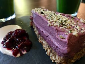 Cheesecake  at Eqvilibrivm Cafe in Barcelona