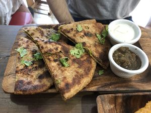 Indian breakfast at Eqvilibrivm Cafe in Barcelona