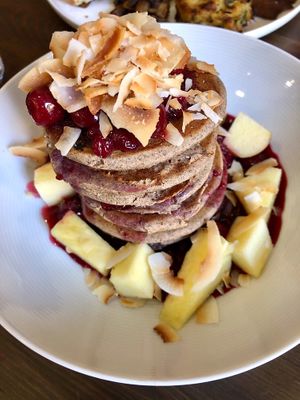 Cooked breakfast & pancakes   at Eqvilibrivm Cafe in Barcelona