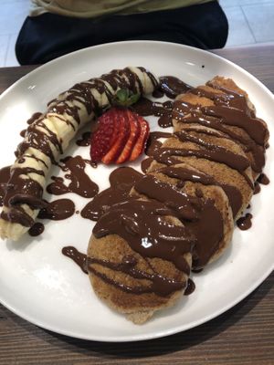 Pancakes at Eqvilibrivm Cafe in Barcelona