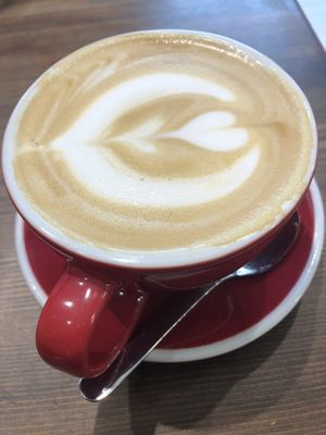 Large coffee at Eqvilibrivm Cafe in Barcelona