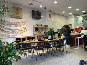 Love the ambience at Eqvilibrivm Cafe in Barcelona