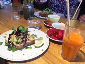 Breakfast at Eqvilibrivm Cafe in Barcelona