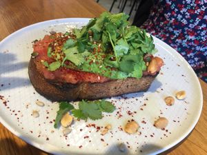 Toast at Eqvilibrivm Cafe in Barcelona