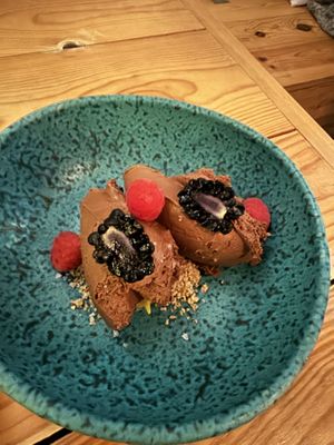 Vegan chocolate moussee  at Pisco in Vila Do Bispo