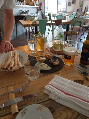 Homemade-vegan Cheese platter at Pisco in Vila Do Bispo