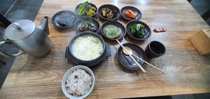Nice spread at only 10,000 won! at Babiboyak in Jeju