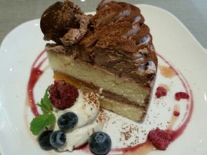 rove flour cacao cake at Mumokuteki Vegan Cafe in Kyoto