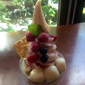 soy parfait  at Mumokuteki Vegan Cafe in Kyoto