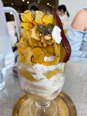 Vegan sweet poteto parfait! #Veganuary at Mumokuteki Vegan Cafe in Kyoto