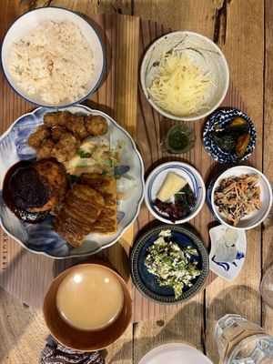All of this for 2500 yen was a great deal  at Mumokuteki Vegan Cafe in Kyoto