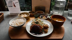   at Mumokuteki Vegan Cafe in Kyoto