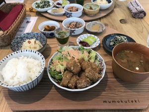 Karaage  at Mumokuteki Vegan Cafe in Kyoto
