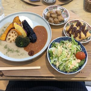   at Mumokuteki Vegan Cafe in Kyoto
