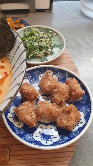 Karaage at Mumokuteki Vegan Cafe in Kyoto