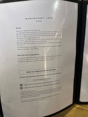   at Mumokuteki Vegan Cafe in Kyoto