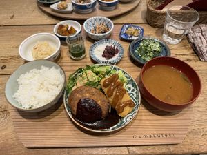 Katsu Teishoku  at Mumokuteki Vegan Cafe in Kyoto