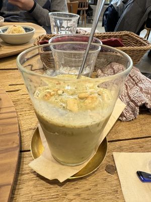 Matcha Smoothie  at Mumokuteki Vegan Cafe in Kyoto