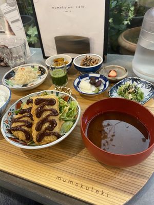   at Mumokuteki Vegan Cafe in Kyoto