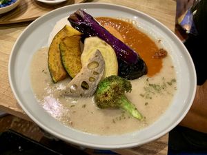  at Mumokuteki Vegan Cafe in Kyoto