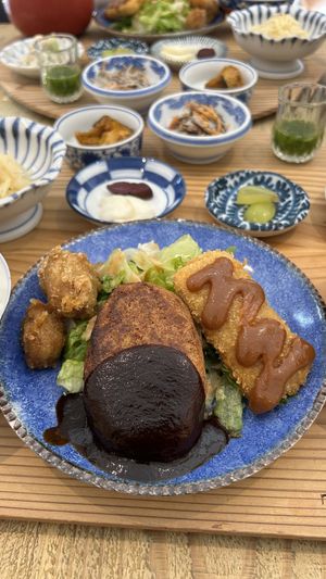 Vegan protein was out of this world! Try them all!  at Mumokuteki Vegan Cafe in Kyoto