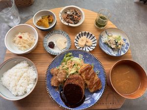   at Mumokuteki Vegan Cafe in Kyoto