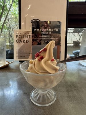 Ice cream dessert .  at Mumokuteki Vegan Cafe in Kyoto