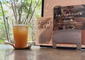 Homemade ginger ale .  at Mumokuteki Vegan Cafe in Kyoto